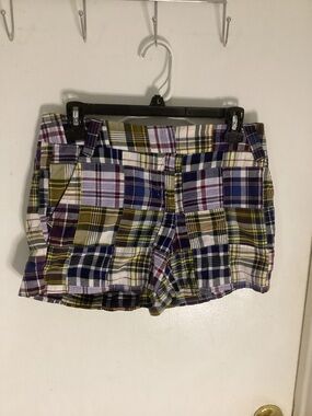 J. Crew City Fir Plaid Patchwork Shorts Size 4
